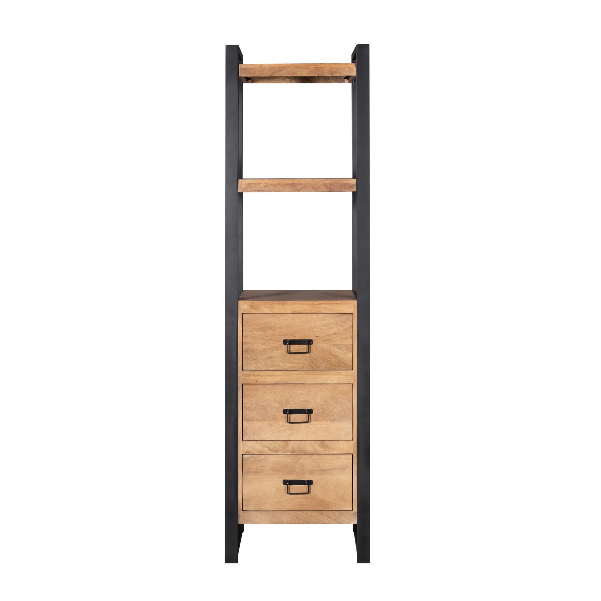 Boekenkast Britt met lades Naturel Mangohout 55 cm - Image 2