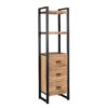STF-4614_2 Boekenkast Britt met lades Naturel Mangohout 55 cm - Image 3