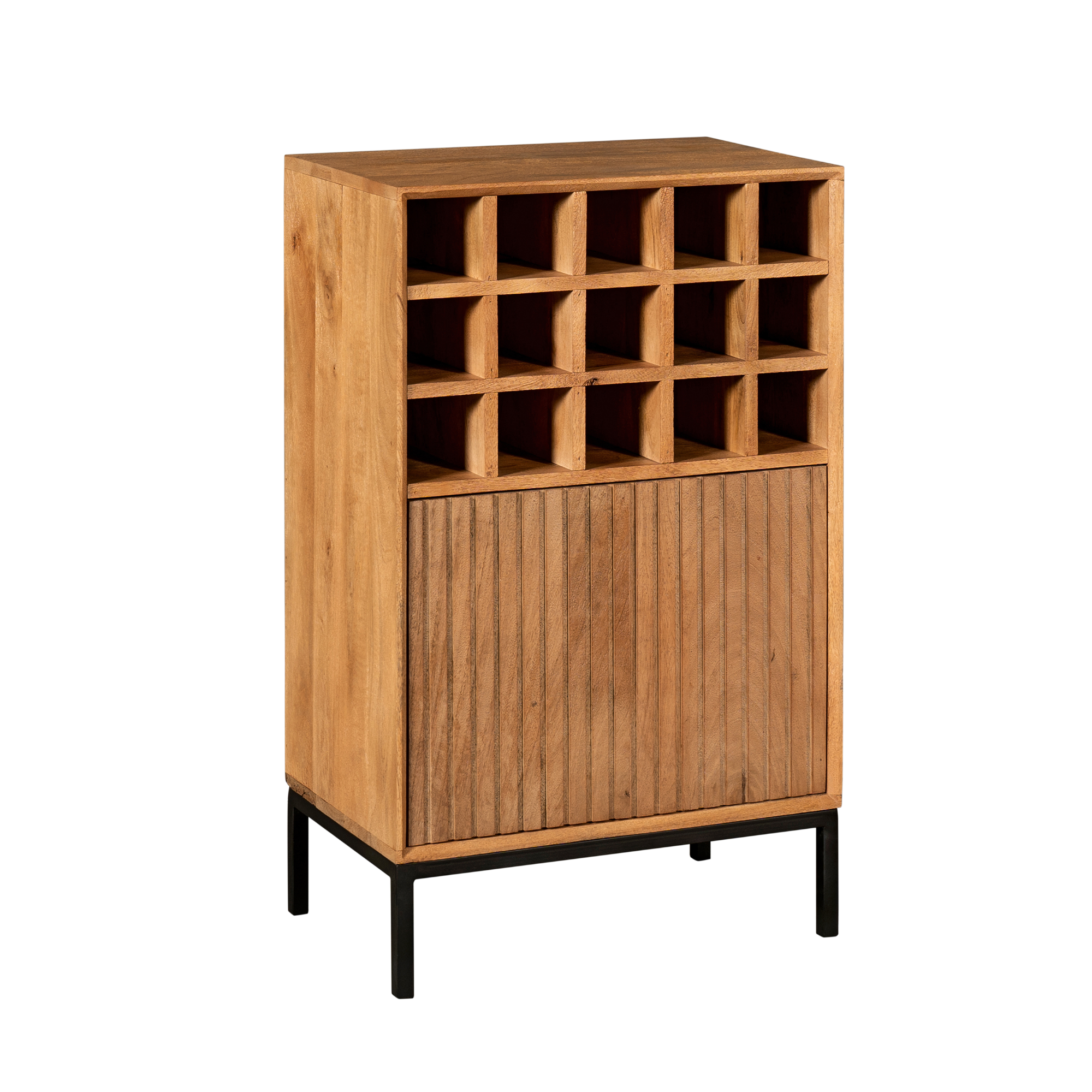 Wijnkast Madison Naturel Mangohout 55 cm - Image 7