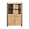 STF-4615_1 Vitrinekast Britt Naturel Mangohout 115 cm - Image 2