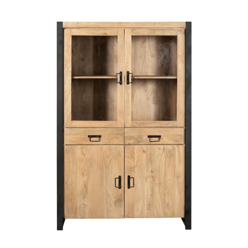 Vitrinekast Britt Naturel Mangohout 115 cm - Image 2