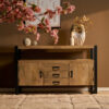 Dressoir Britt Naturel Mangohout 135 cm - Image 1