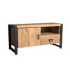 STF-4621_2 Tv meubel Britt met deur en open vak Naturel Mangohout 110 cm - Image 3