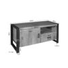 STF-4621_10 Tv meubel Britt met deur en open vak Naturel Mangohout 110 cm - Image 11