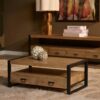 Salontafel Britt met vier lades Naturel Mangohout 120 cm - Image 1