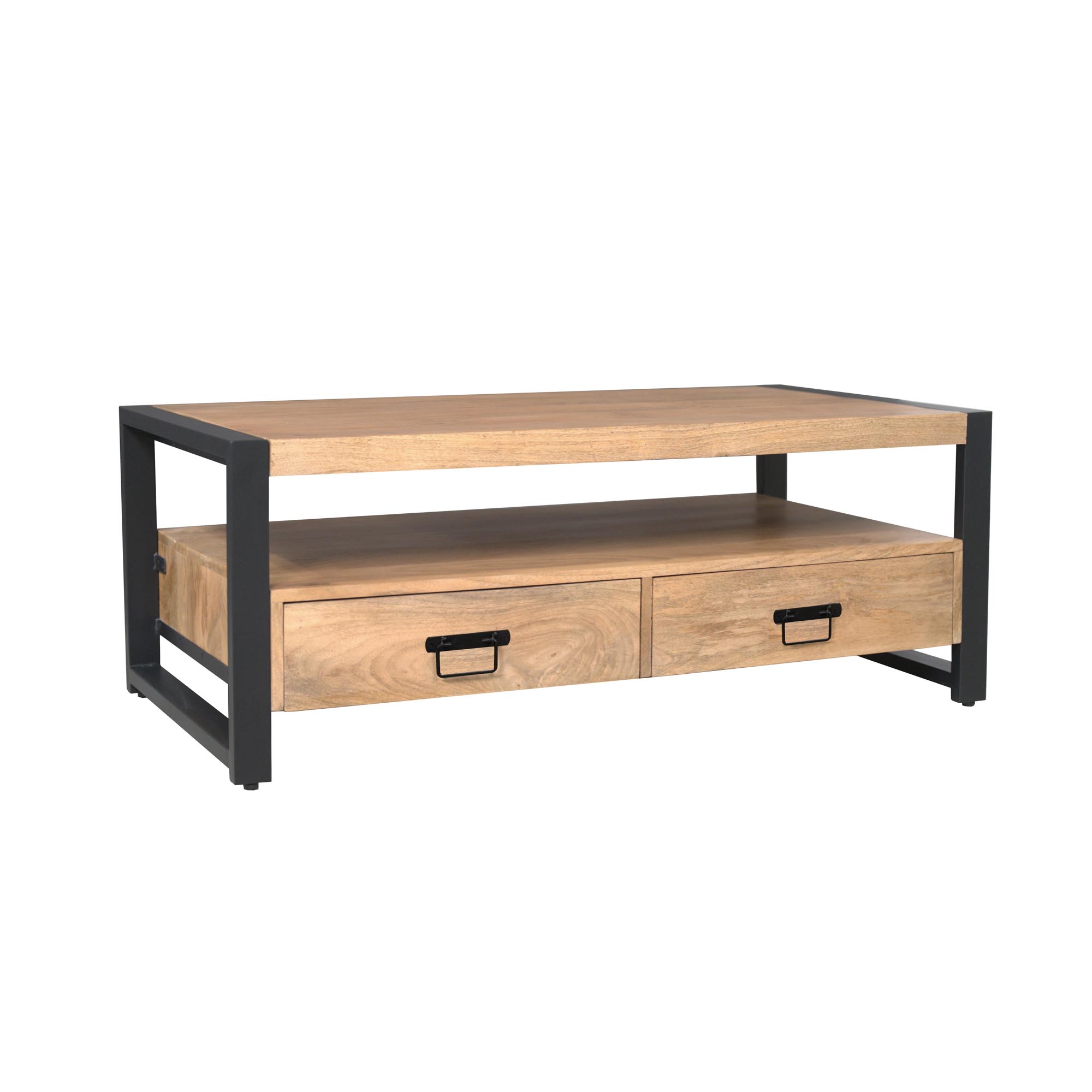 Salontafel Britt met vier lades Naturel Mangohout 120 cm - Image 3