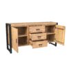 STF-4627_3 Dressoir Britt Naturel Mangohout 160 cm - Image 4
