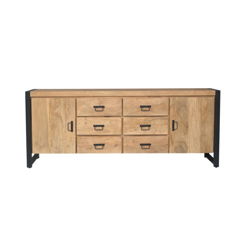 Dressoir Britt Naturel Mangohout 200 cm - Image 2