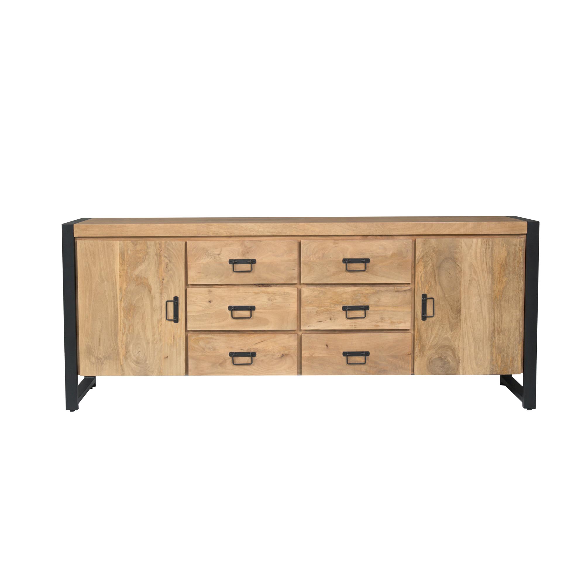 STF-4628_1 Dressoir Britt Naturel Mangohout 200 cm - Image 2