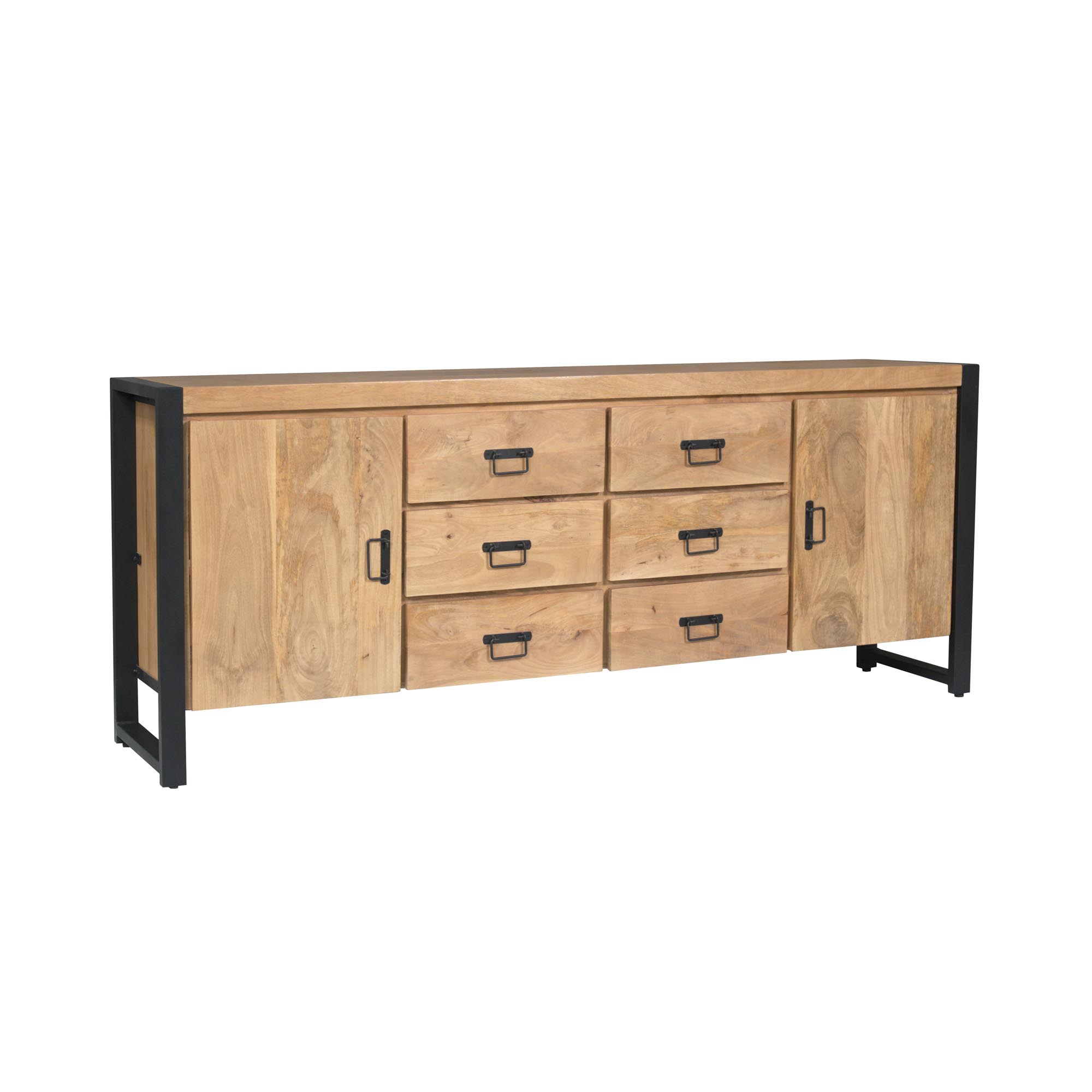STF-4628_2 Dressoir Britt Naturel Mangohout 200 cm - Image 3