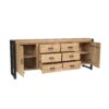STF-4628_3 Dressoir Britt Naturel Mangohout 200 cm - Image 4