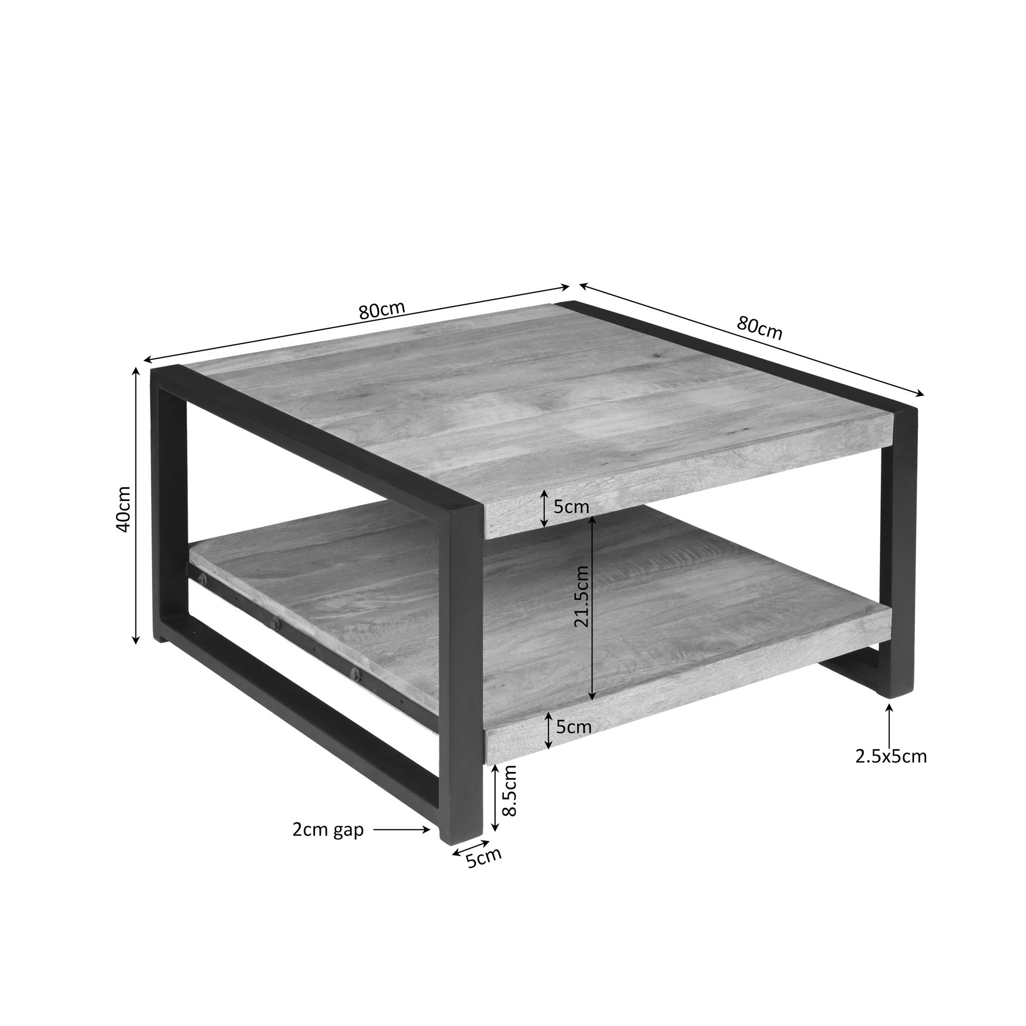 STF-4633_3 Salontafel Britt Naturel Mangohout 80 cm - Image 4