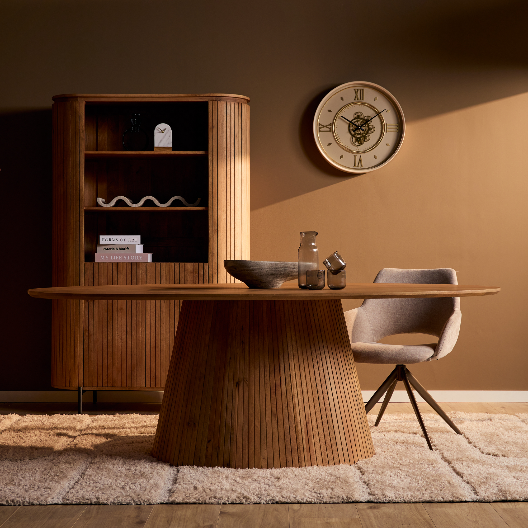 Ovale eettafel Solana Naturel Mangohout 240 cm - Image 1