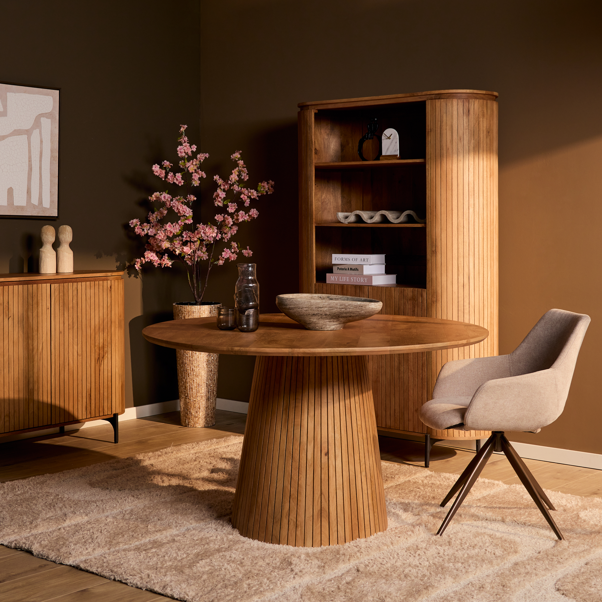 Ronde eettafel Solana Naturel Mangohout 150 cm - Image 1