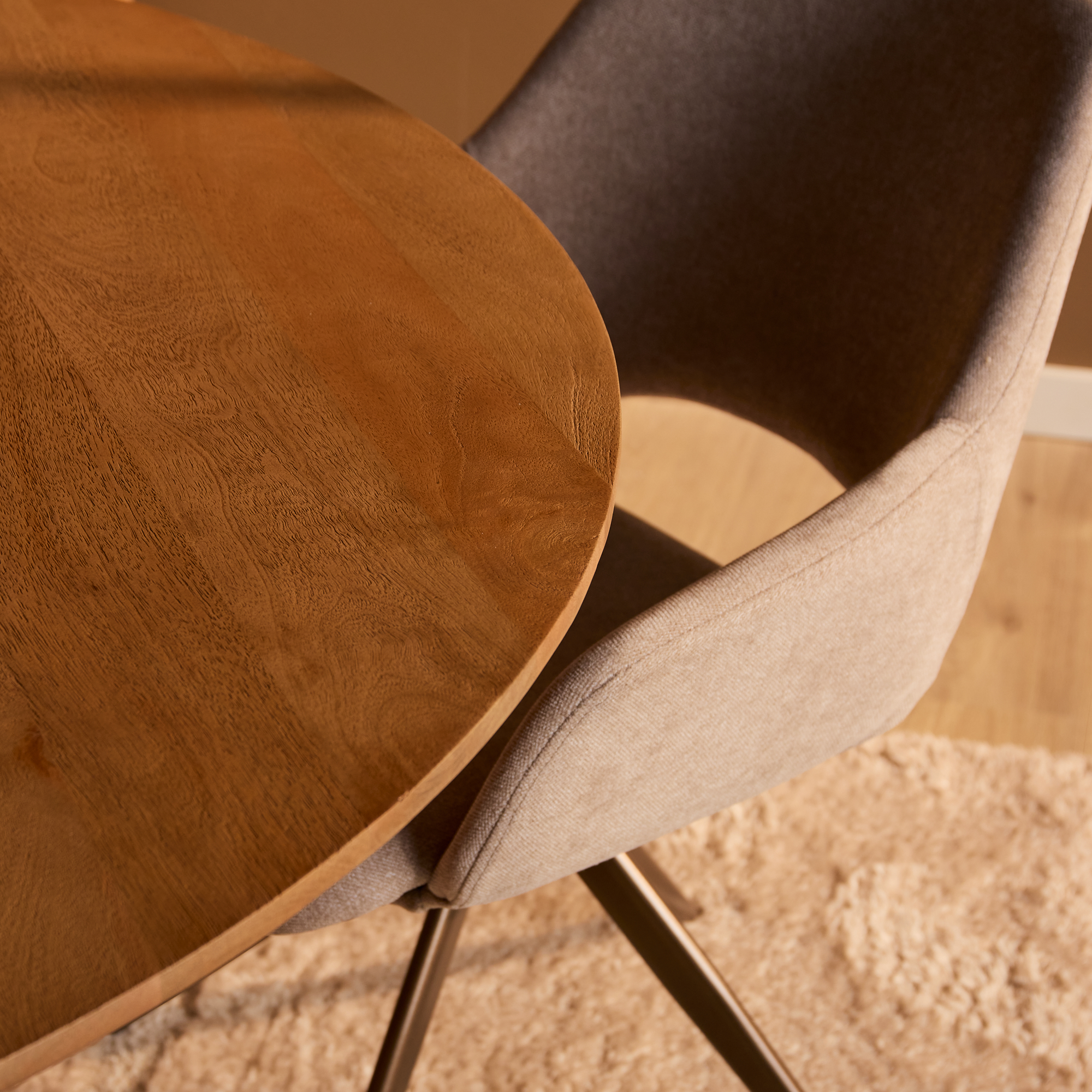 Ronde eettafel Solana Naturel Mangohout 150 cm - Image 2
