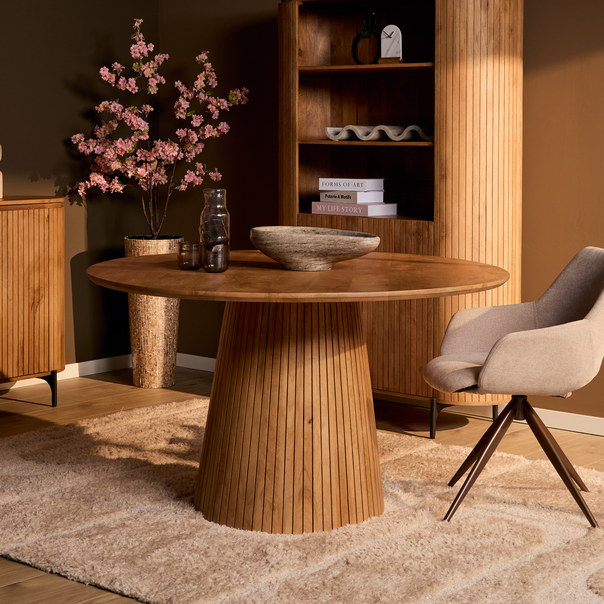 Ronde eettafel Solana Naturel Mangohout 150 cm - Image 4