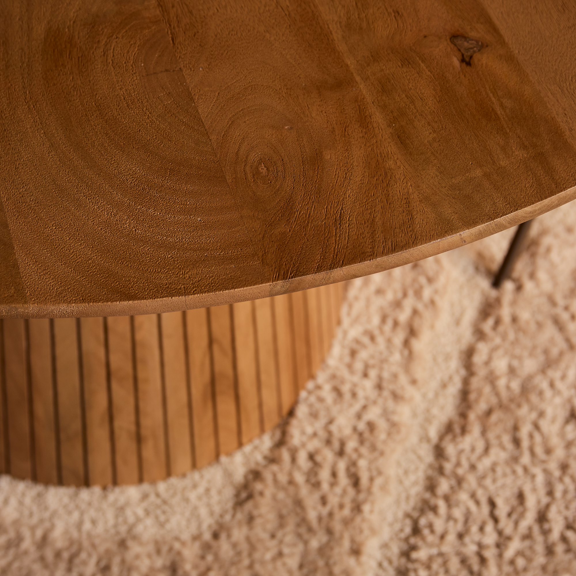 Ronde eettafel Solana Naturel Mangohout 150 cm - Image 5
