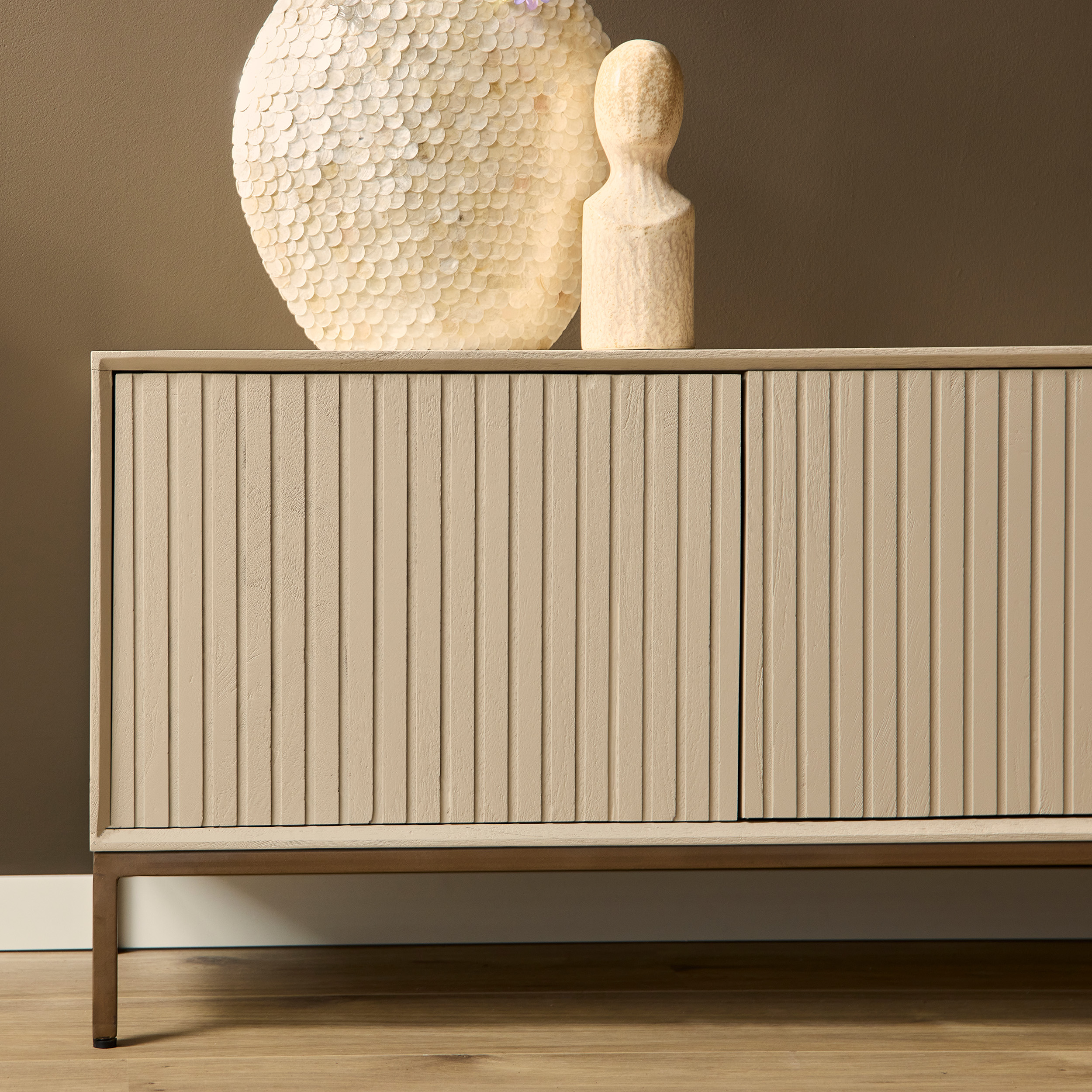 Tv meubel Madison Zand Mangohout 210 cm - Image 3