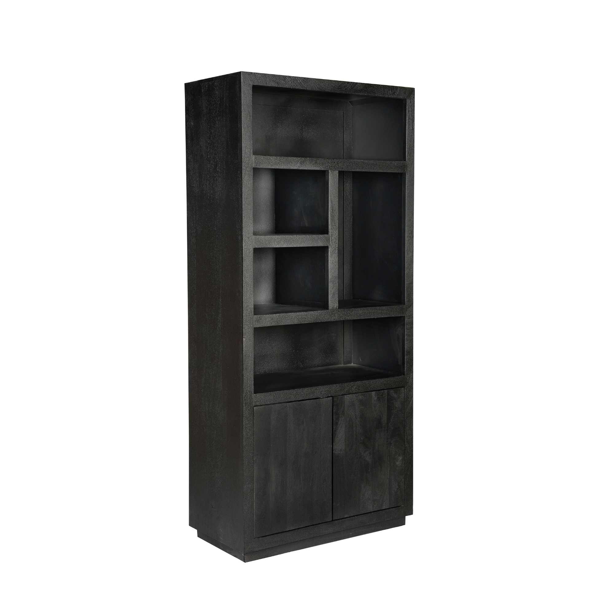 Vakkenkast Brussel Zwart Mangohout 90 cm - Image 9