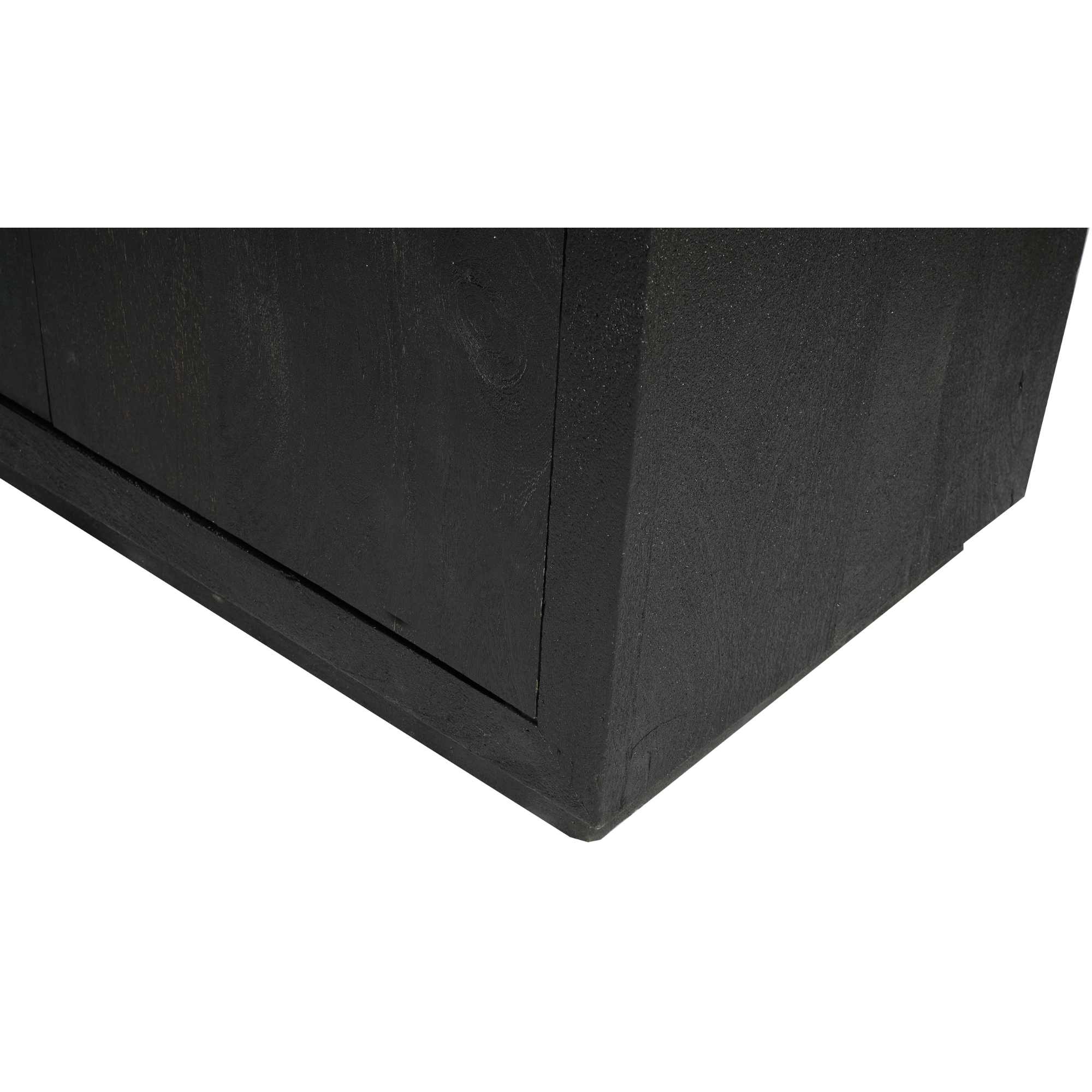 Vakkenkast Brussel Zwart Mangohout 90 cm - Image 11