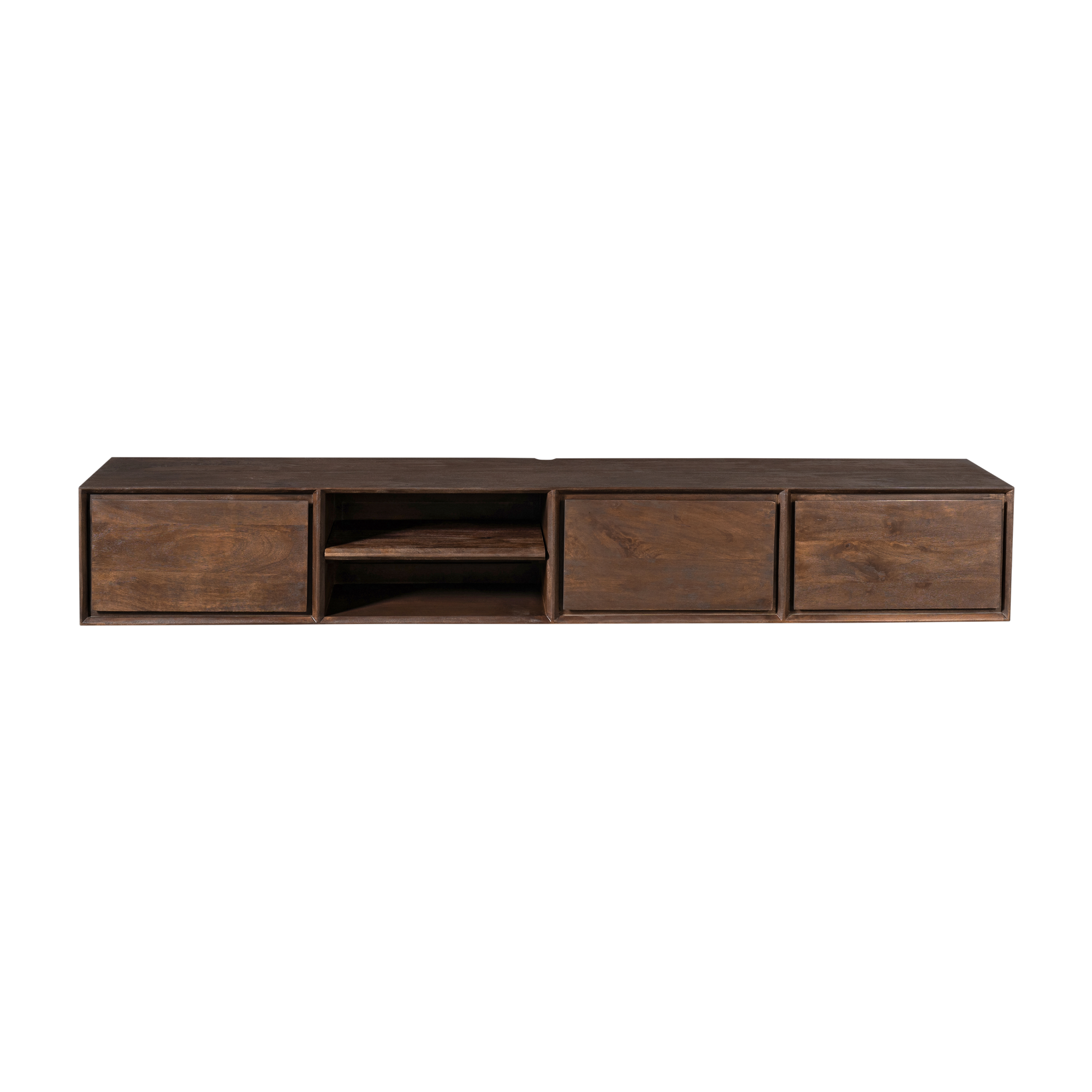 Zwevend tv meubel Ambiance Bruin Mangohout 200 cm - Image 7