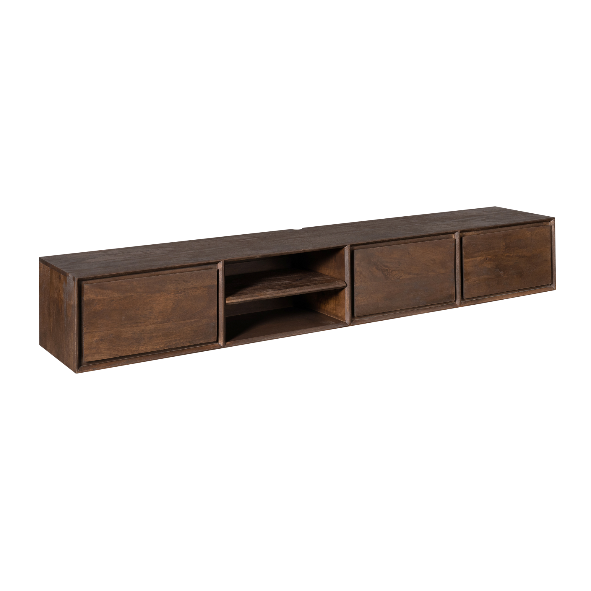 Zwevend tv meubel Ambiance Bruin Mangohout 200 cm - Image 8