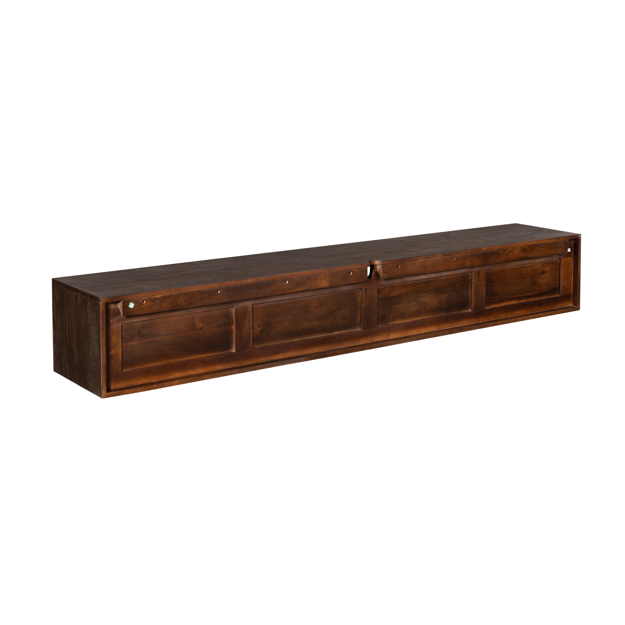 Zwevend tv meubel Ambiance Bruin Mangohout 200 cm - Image 11