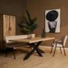 STF-1117_0 Boomstamtafel Dakota Naturel Mangohout 160 cm - Image 1