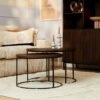Salontafel set Madison Bruin Mangohout 70 cm - Image 1