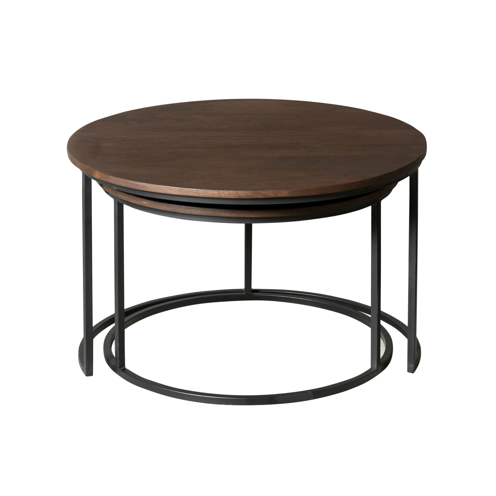 Salontafel set Madison Bruin Mangohout 70 cm - Image 6