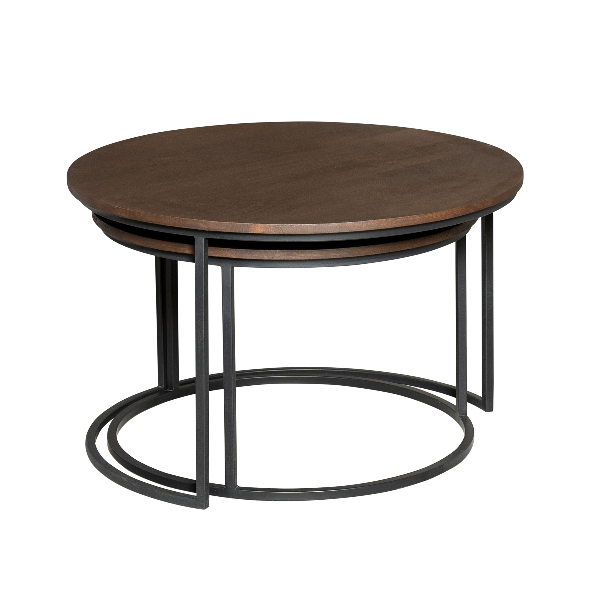 Salontafel set Madison Bruin Mangohout 70 cm - Image 7