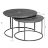 STF-2022_7 Salontafel set Madison Bruin Mangohout 70 cm - Image 8