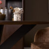 STF-2135_2 Ronde eettafel Ferris Bruin Eikenhout 130 cm - Image 3