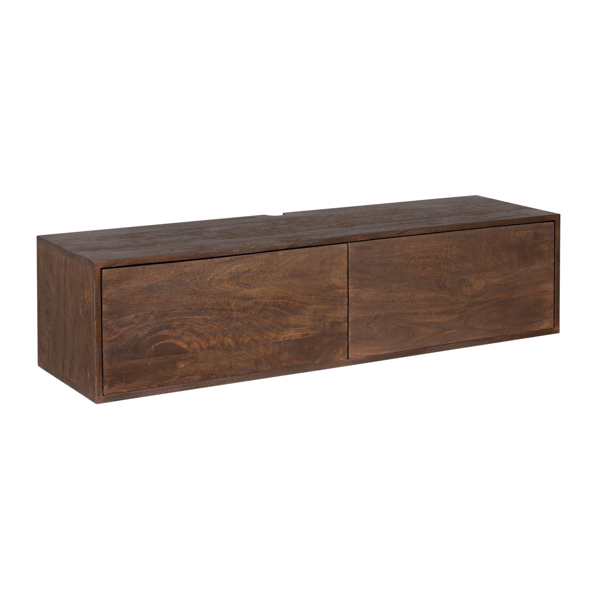 Zwevend tv meubel Vision Bruin Mangohout 120 cm - Image 7