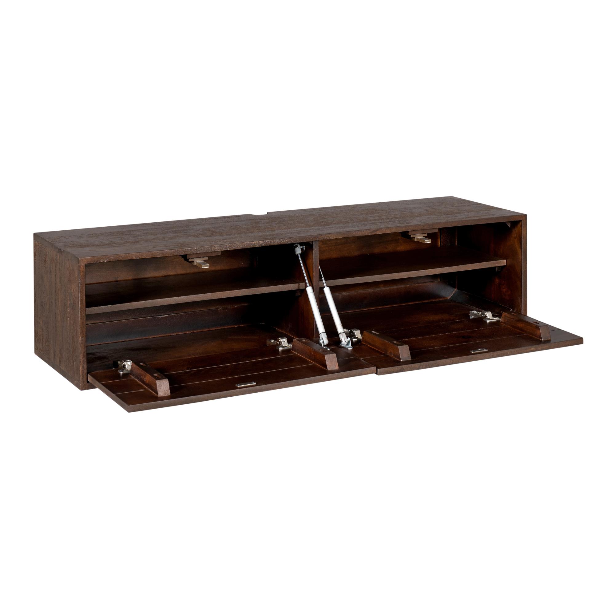 Zwevend tv meubel Vision Bruin Mangohout 120 cm - Image 8