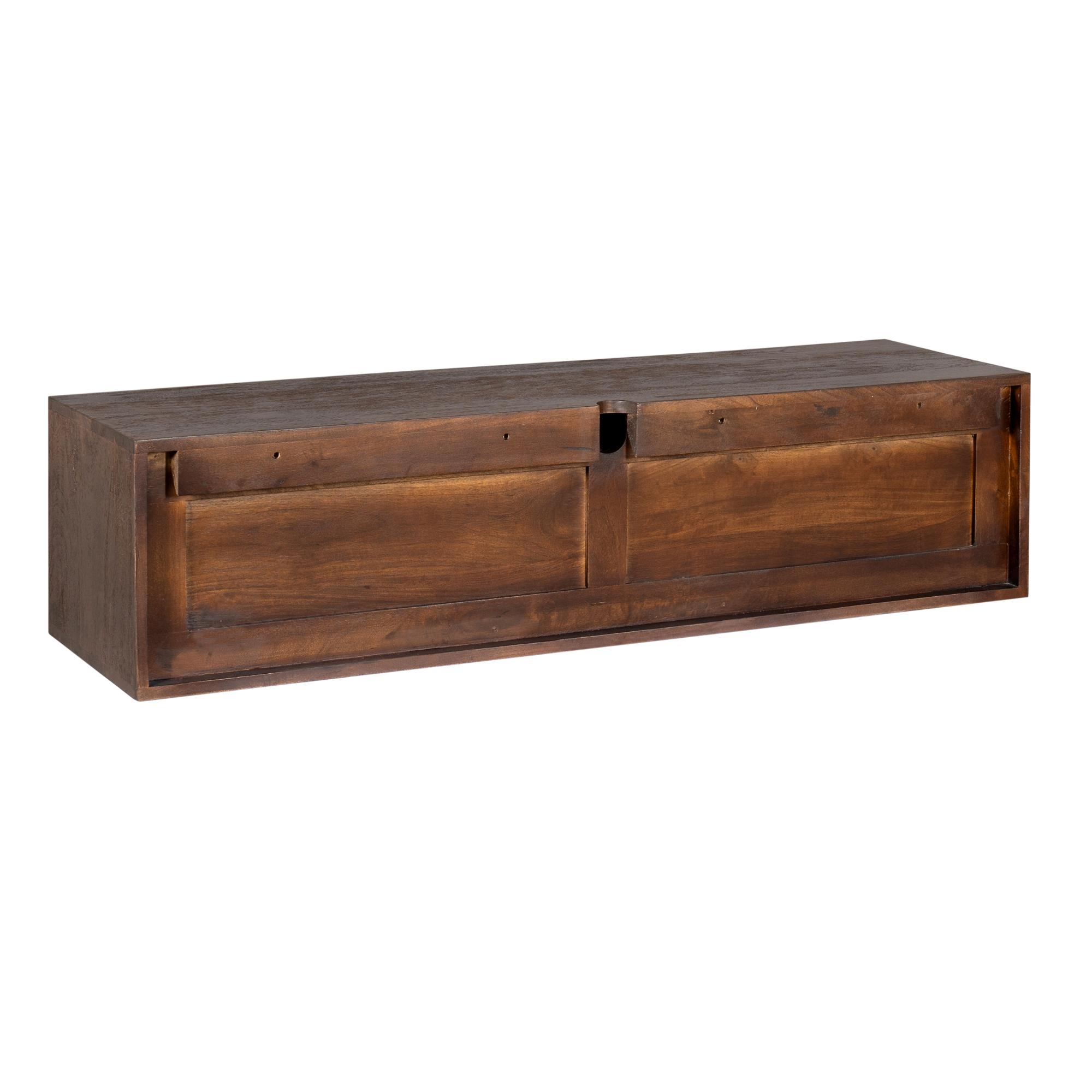 Zwevend tv meubel Vision Bruin Mangohout 120 cm - Image 9