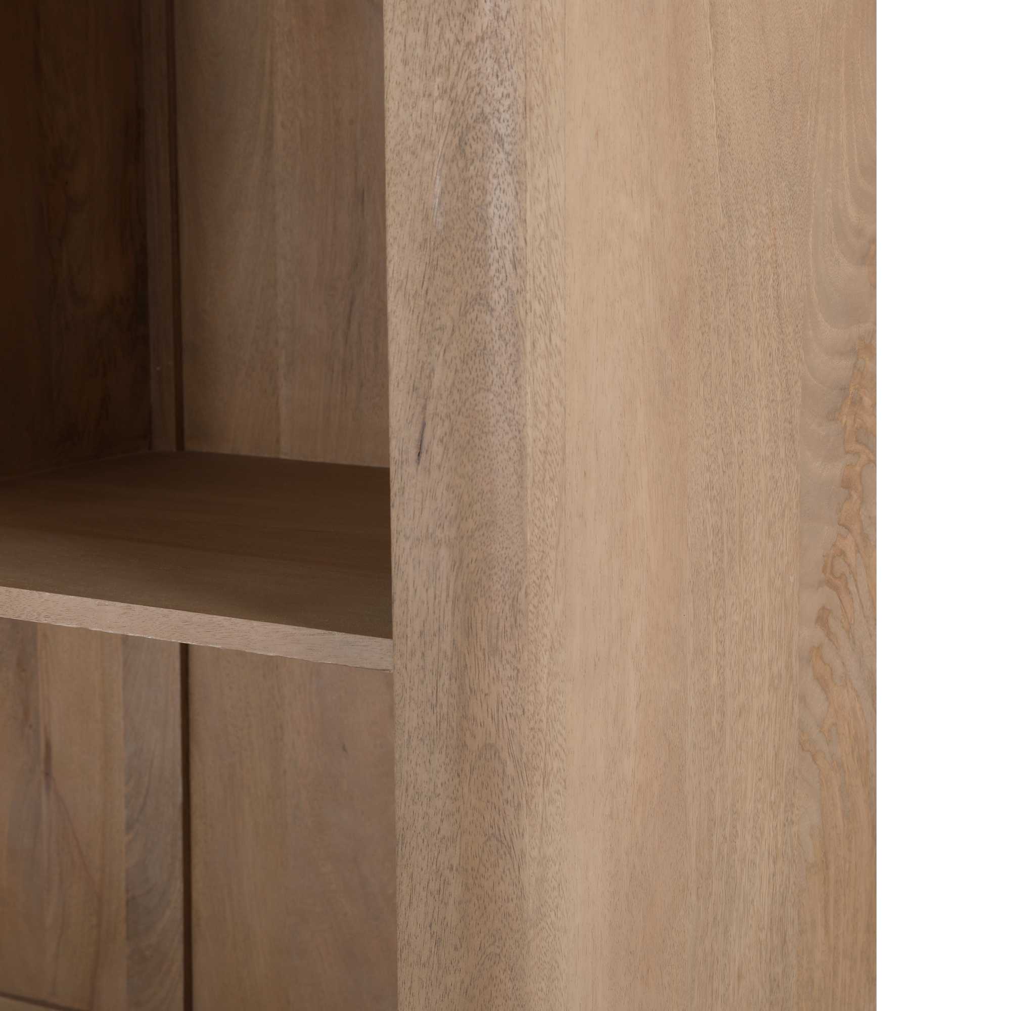 Vakkenkast XL Dallas Naturel Mangohout 160 cm - Image 6