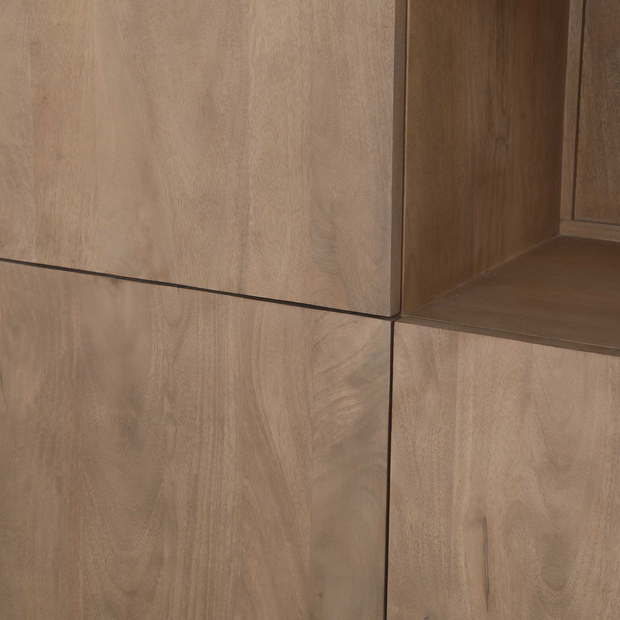 Vakkenkast XL Dallas Naturel Mangohout 160 cm - Image 9