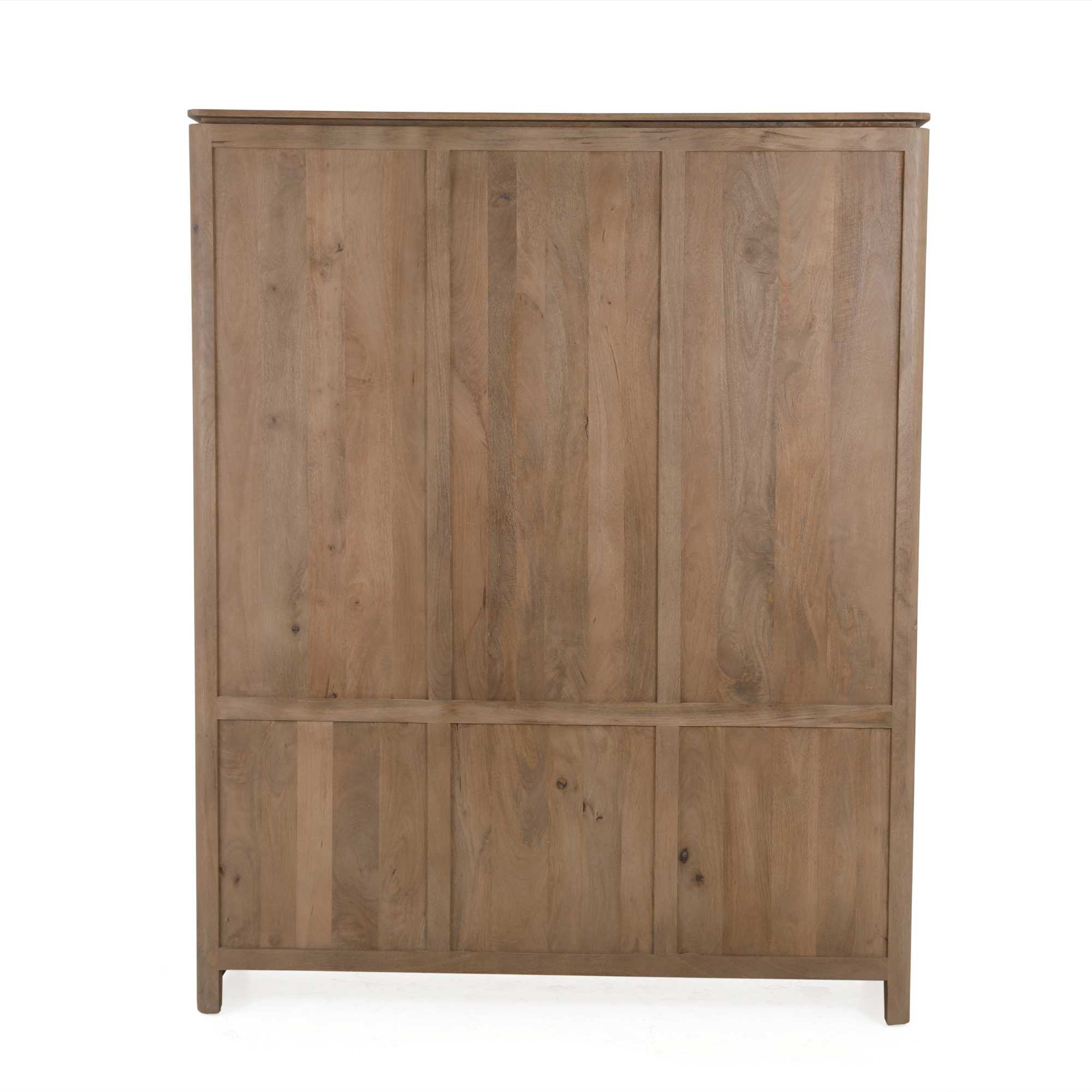 Vakkenkast XL Dallas Naturel Mangohout 160 cm - Image 11