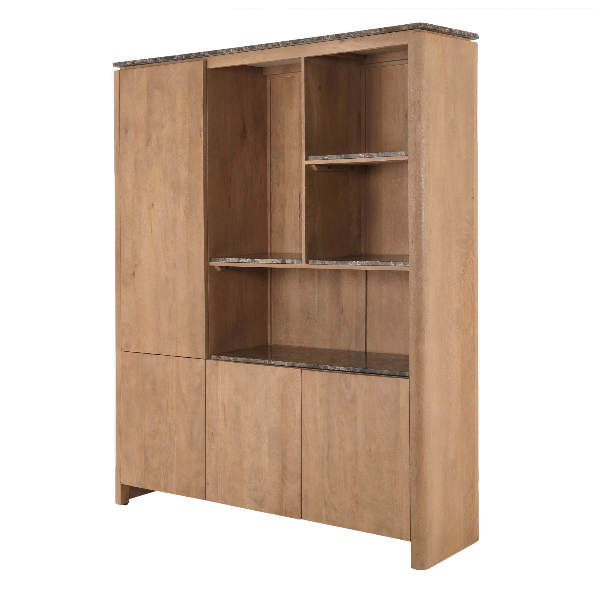 Vakkenkast XL Dallas Naturel Mangohout 160 cm - Image 13