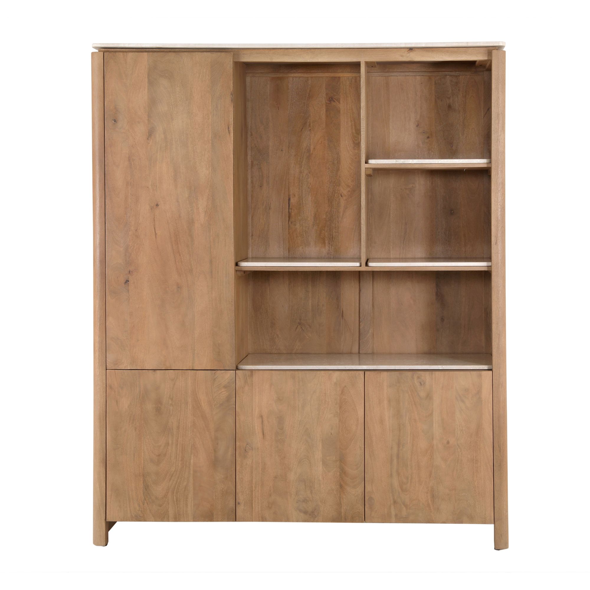 Vakkenkast XL Dallas Naturel Mangohout 160 cm - Image 15