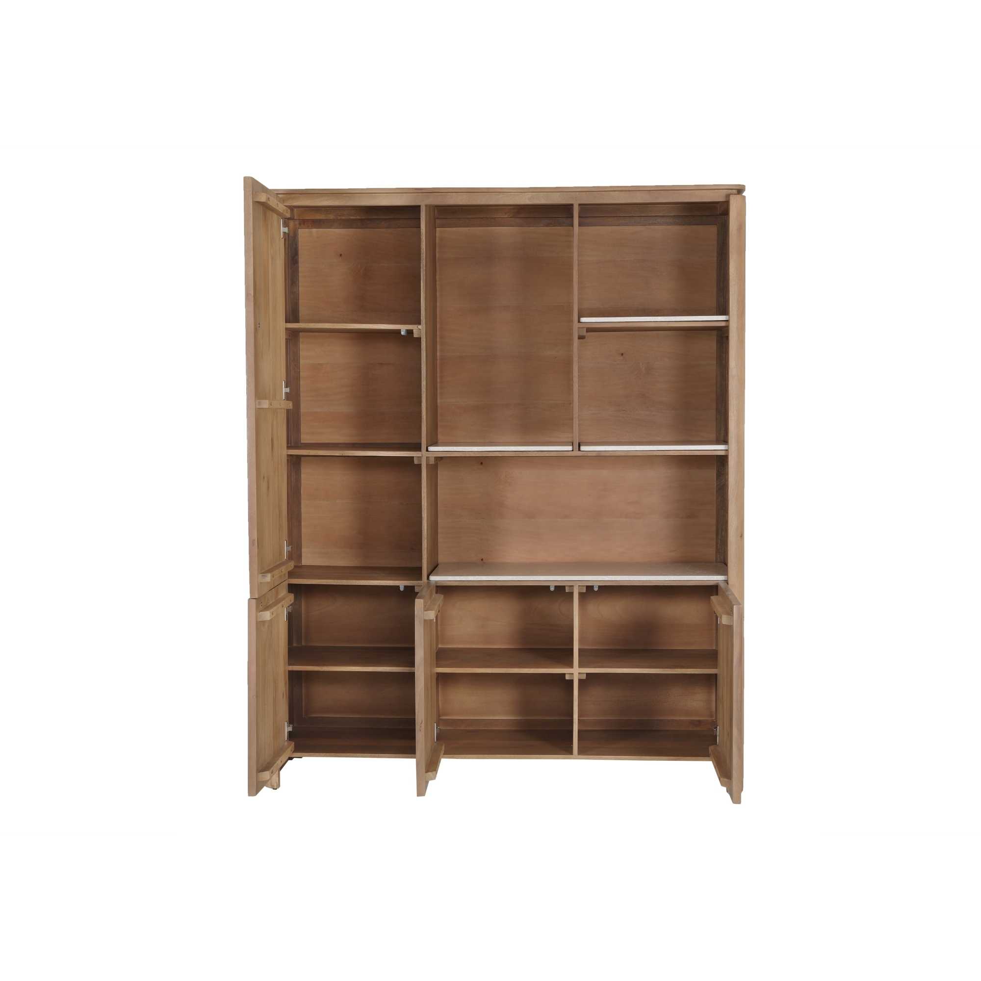 Vakkenkast XL Dallas Naturel Mangohout 160 cm - Image 17