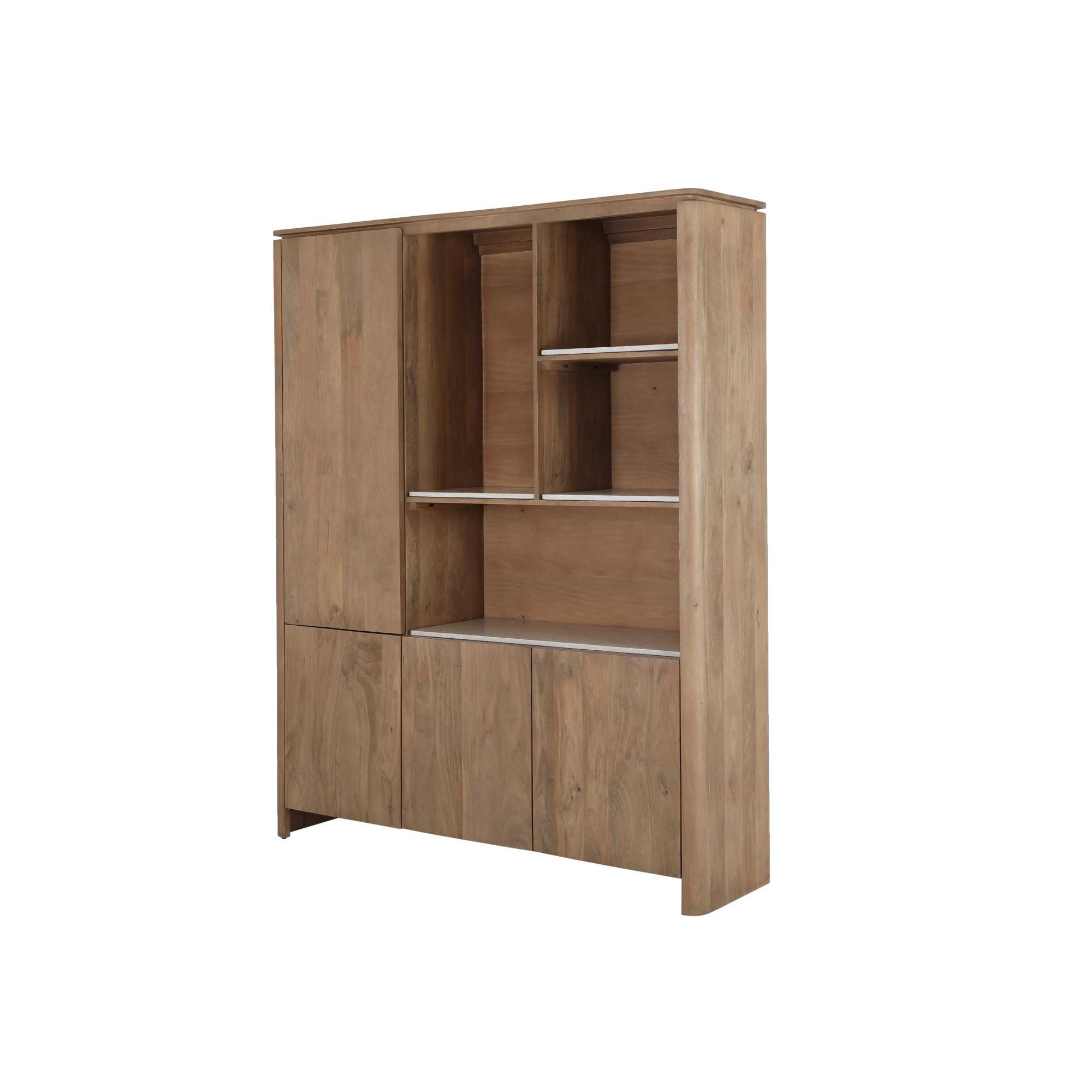 Vakkenkast XL Dallas Naturel Mangohout 160 cm - Image 18
