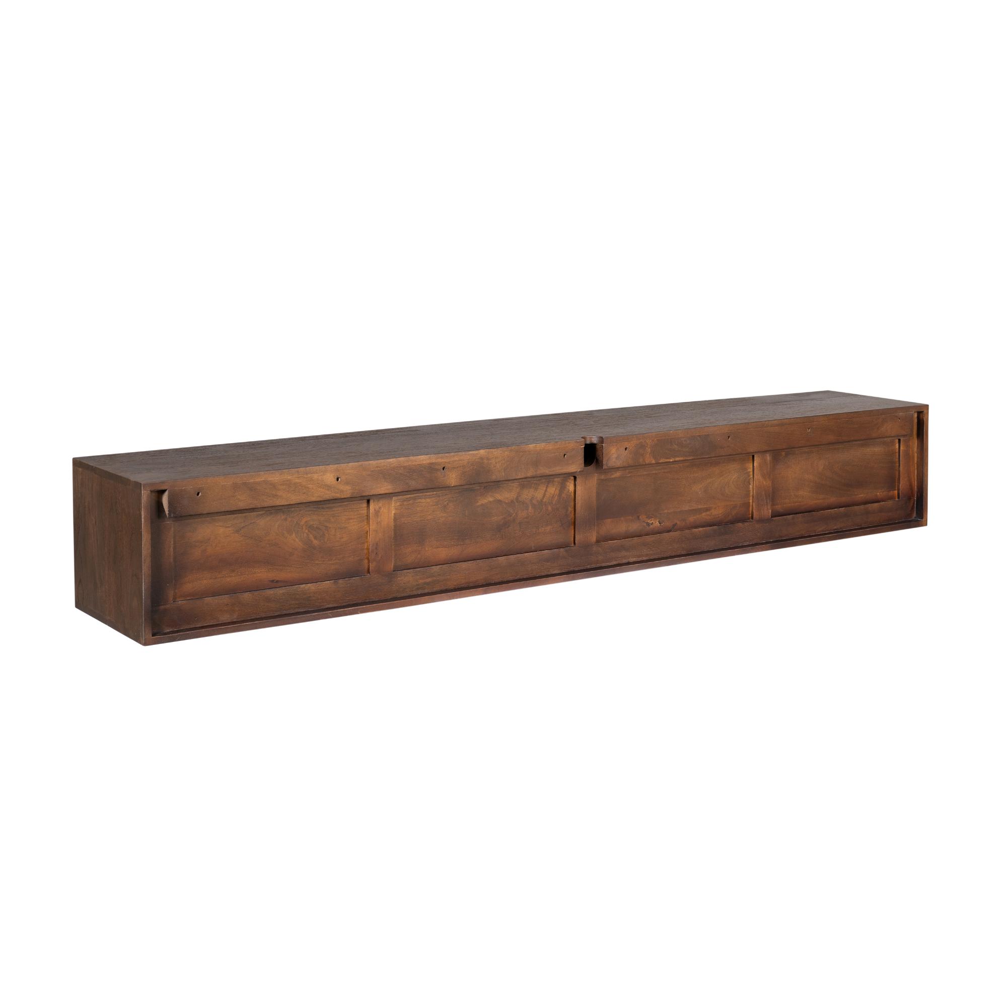 Zwevend tv meubel Vision Bruin Mangohout 200 cm - Image 9