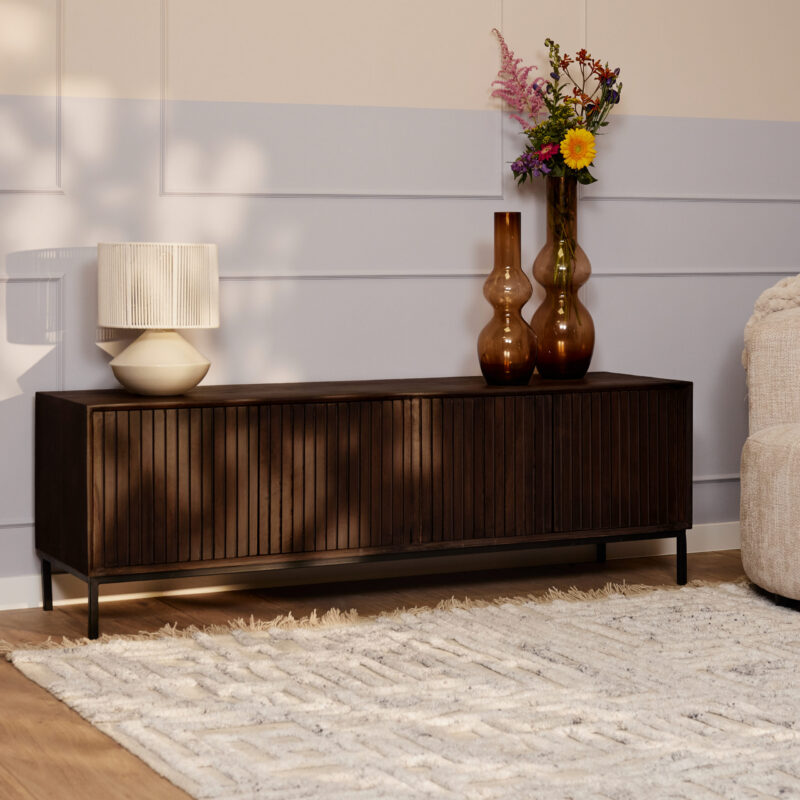 Tv meubel Madison Bruin Mangohout 165 cm - Image 1