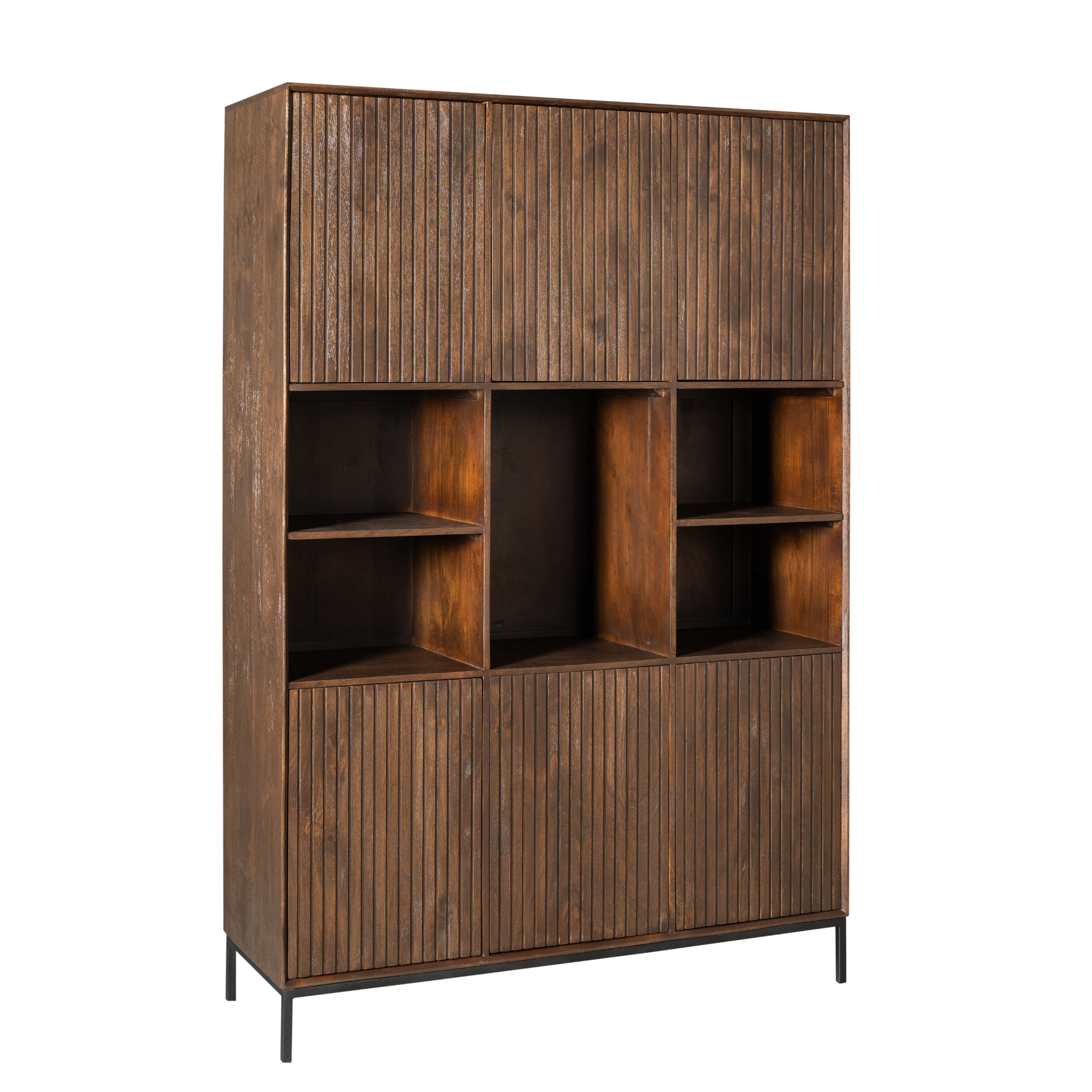 Vakkenkast Madison XL Bruin Mangohout 135 cm - Image 3