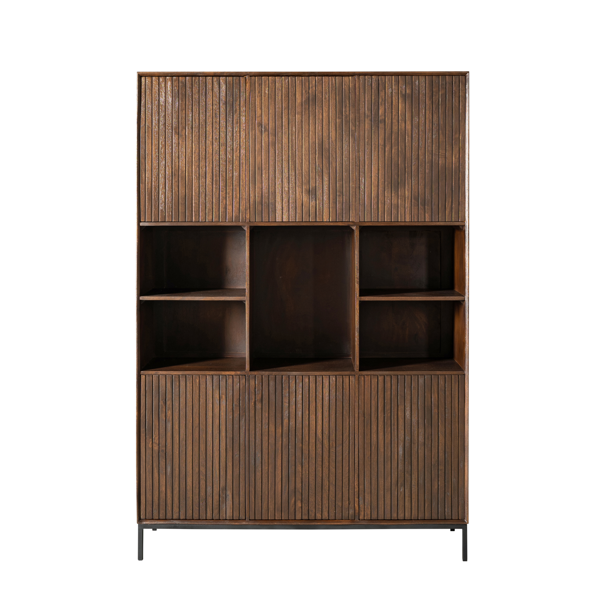 Vakkenkast Madison XL Bruin Mangohout 135 cm - Image 4