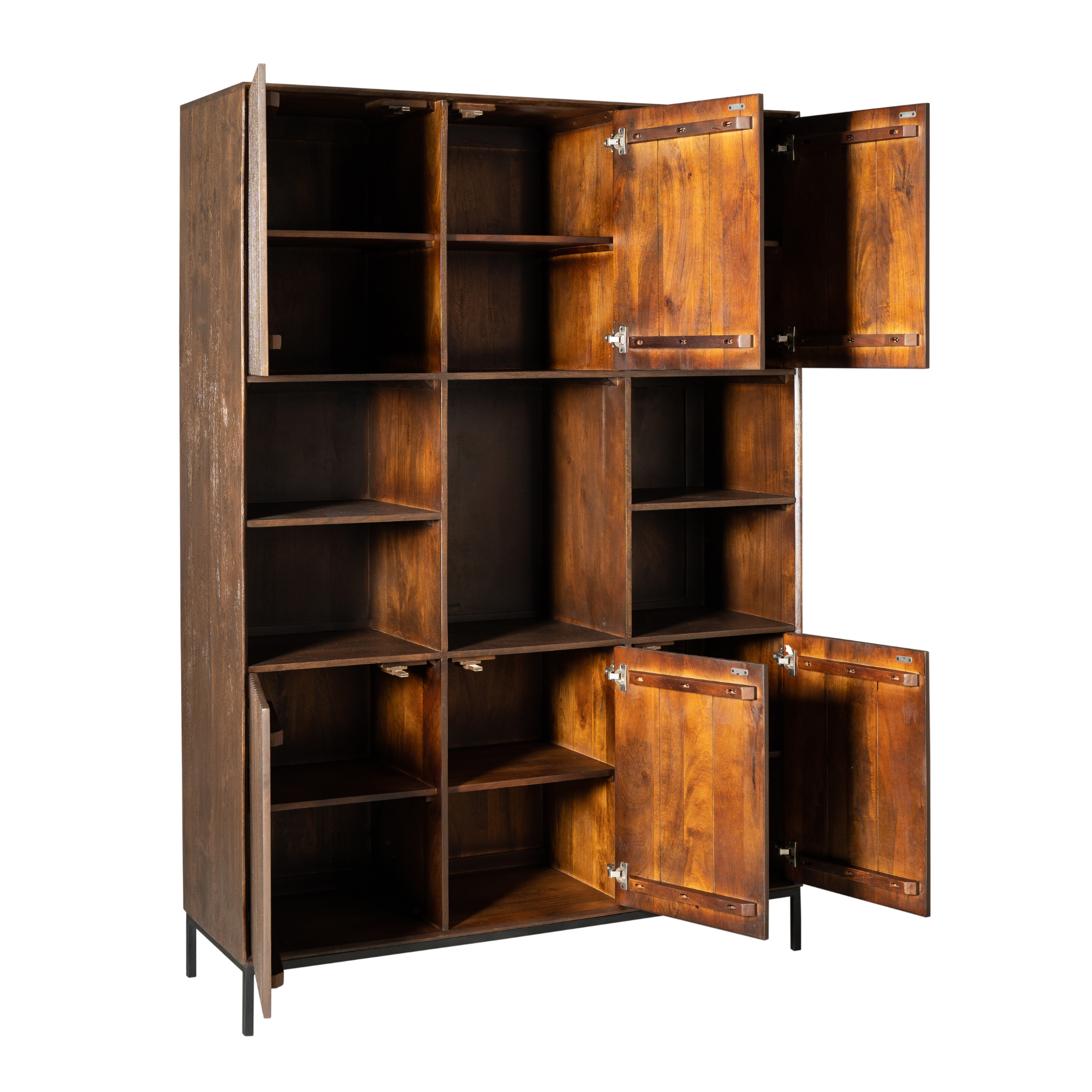 Vakkenkast Madison XL Bruin Mangohout 135 cm - Image 5