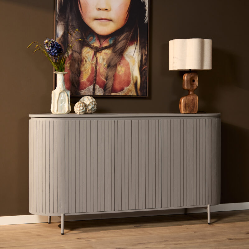 Dressoir Solana Taupe Mangohout 165 cm - Image 1