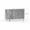 STF-2908_10 Dressoir Solana Taupe Mangohout 165 cm - Image 11